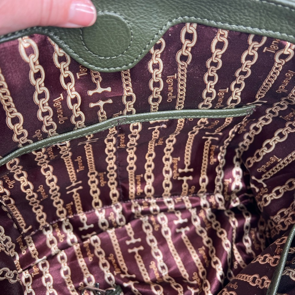Tignanello Green Leather Tote Bag - Picture 8 of 14